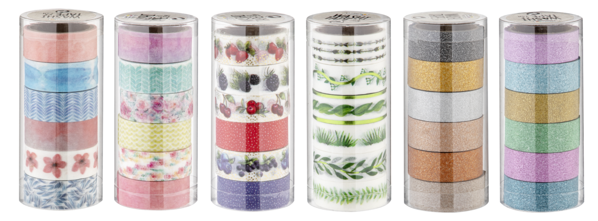 Set 6 washi tape CraftID CR0518/23GE diferite modele