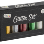 Pudra glitter in borcanele set 5 Craft Sensations CR1171K/GE