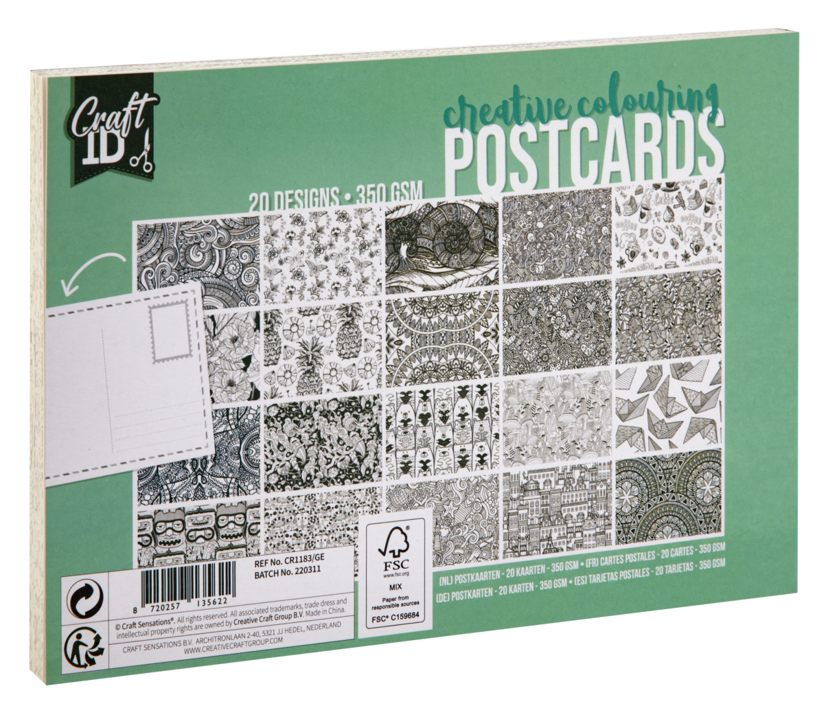 Bloc de colorat Postcards Craft Sensation CR1183/GE