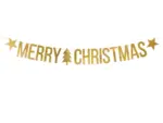 Banner auriu MERRY CHRISTMAS PartyDeco GRL53-019M