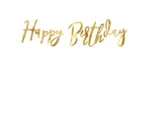 Banner HAPPY BIRTHDAY 16x62cm PartyDeco GRL75