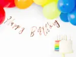 Banner HAPPY BIRTHDAY 16x62cm PartyDeco GRL75