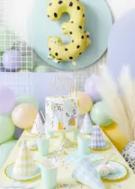 Topper din lemn pentru tort Happy Birthday PartyDeco KPT57-100