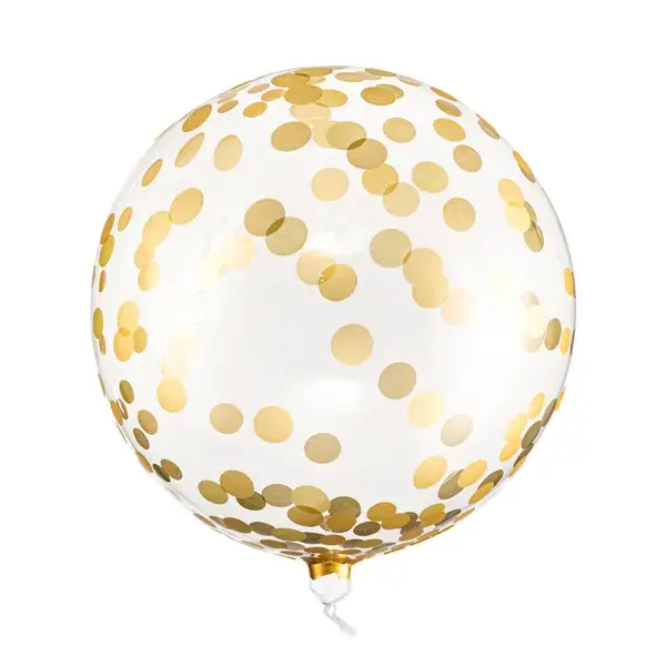 Balon Orbs cu puncte aurii 40cm PartyDeco ORB16-2-019