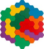 Puzzle hexagon din lemn Small foot 11729