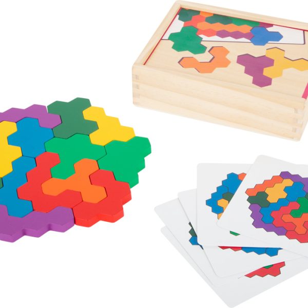 Puzzle hexagon din lemn Small foot 11729