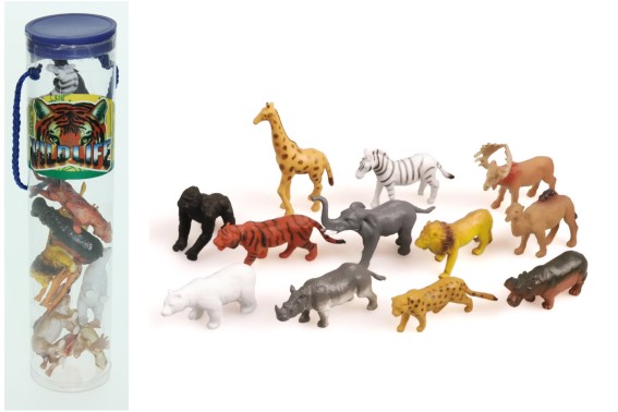 Set 12 animale Zoo mini-figurină Cornelissen 8282140