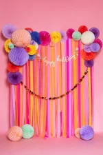 Fagure rozete din hârtie set 3 PartyDeco RPB1