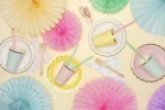 Fagure rozete din hârtie set 3 PartyDeco RPB1