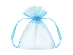 Sacoșă organza albastră 10 cm set 10 PartyDeco WRG5-011-10