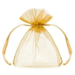 Sacoșă organza aurie 10 cm set 10 PartyDeco WRG5-019-10