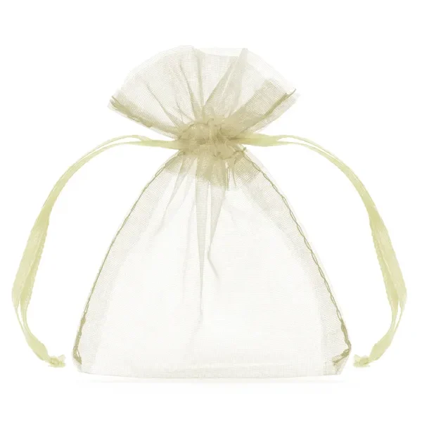 Sacoșă organza crem 10 cm set 10 PartyDeco WRG5-079-10