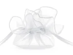 Sacoșă organza alb 25 cm set 10 PartyDeco WRG6-008-10