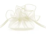 Sacoșă organza crem 25 cm set 10 PartyDeco WRG6-079-10