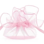 Sacoșă organza roz 25 cm set 10 PartyDeco WRG6-081-10