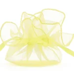 Sacoșă organza galben 26 cm set 20 PartyDeco WRG6-084J-20