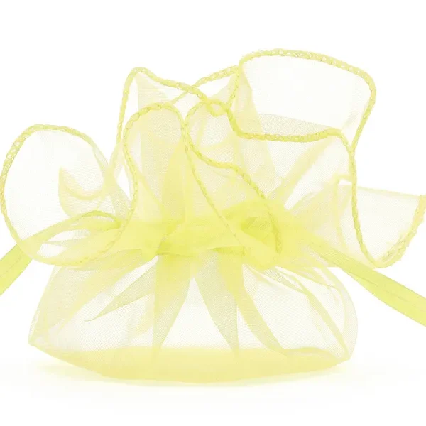 Sacoșă organza galben 26 cm set 20 PartyDeco WRG6-084J-20