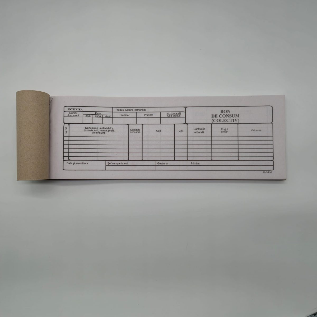 Bon de consum colectiv 100 file 30x10cm