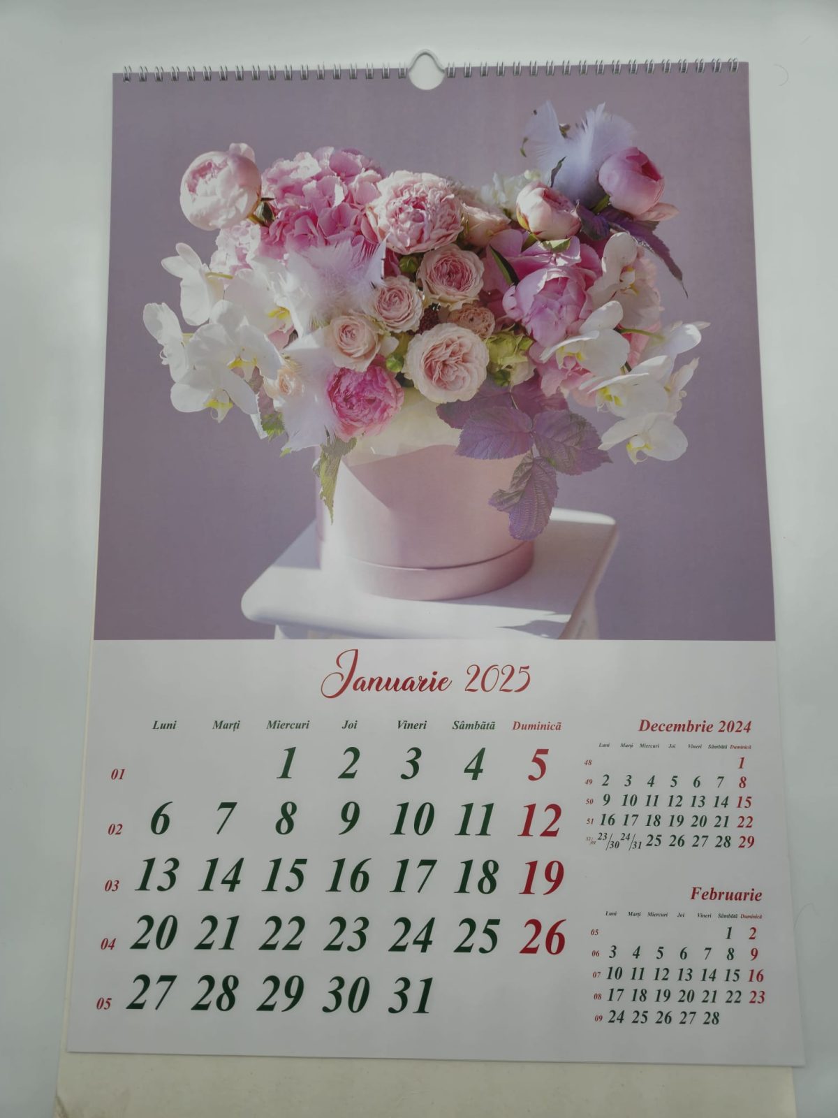 Calendar perete Flori 13 file 2025