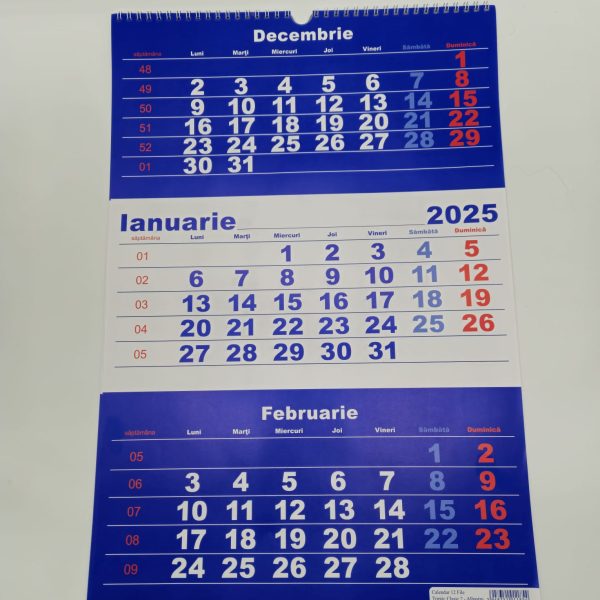 Calendar triptic perete 2025