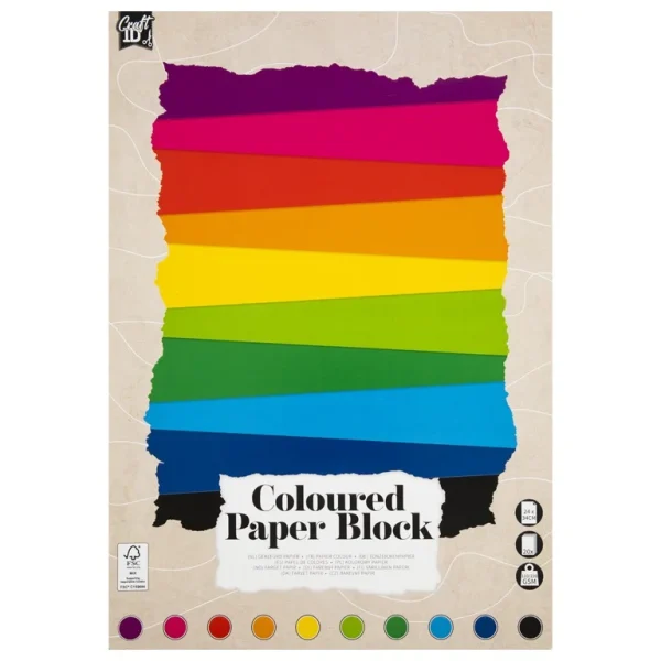 Carton colorat 20 coli 24x34cm CraftID CR0039/GE