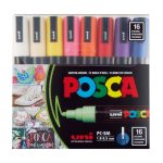 Set 16 culori markere UniBall Posca PC-5M