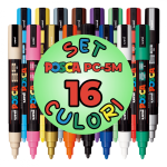 Set 16 culori markere UniBall Posca PC-5M