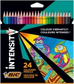 Creioane colorate triunghiulare set 24 BIC Intensity