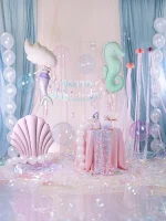 Folie metalică decorativă opalescentă 80 cm x 25 m PartyDeco FOL2I