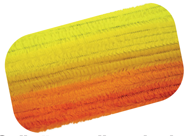 Sârmă plușată Ø8 mm x 50 cm degrade set 10 Mobius Creativ 2808
