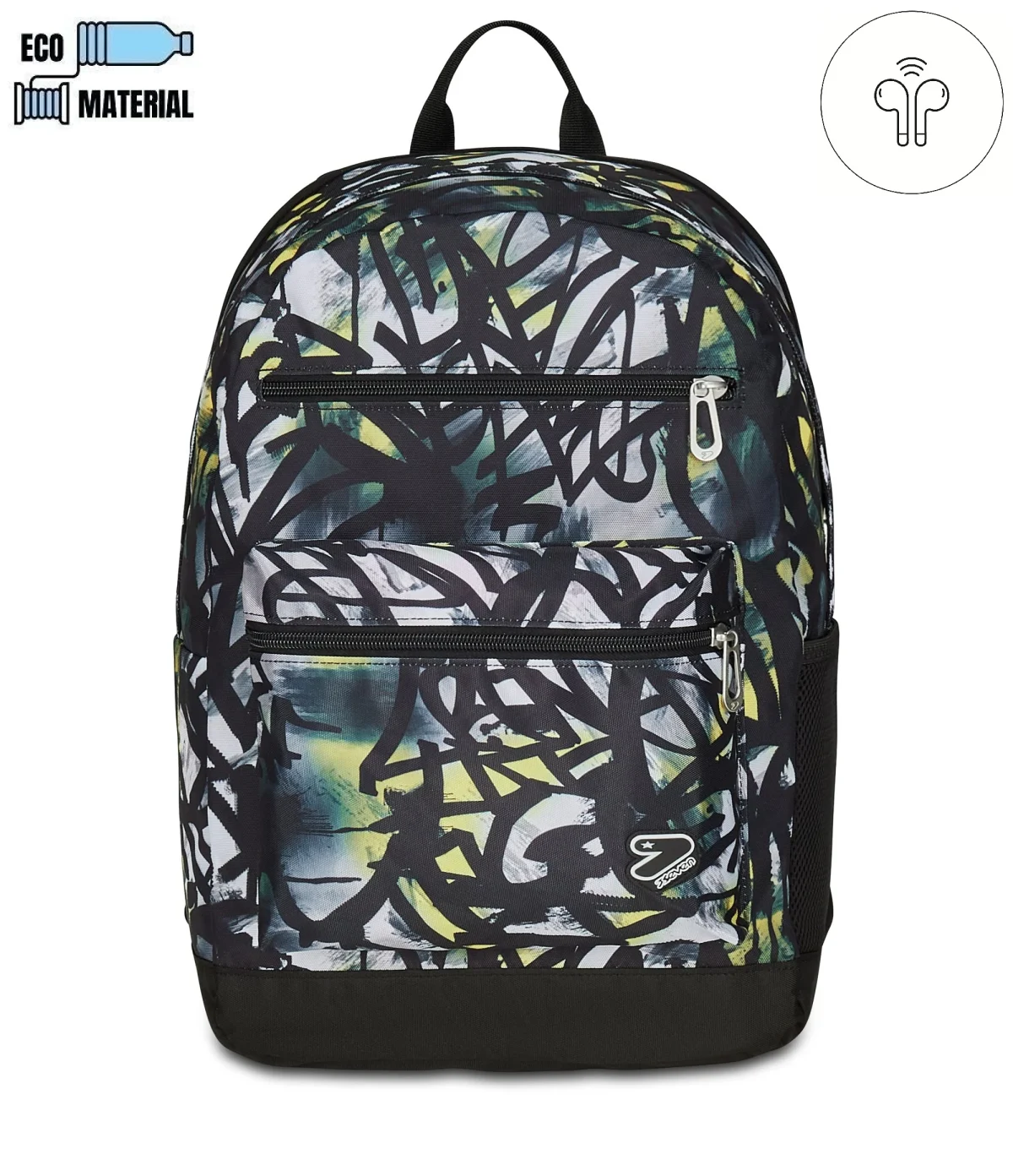 Rucsac reversibil Seven The Double 208 Dim Paint + căști