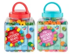 Margele lemn multicolore 400g Moxy 100114