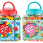 Margele lemn multicolore 400g Moxy 100114