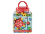 Margele lemn multicolore 400g Moxy 100114