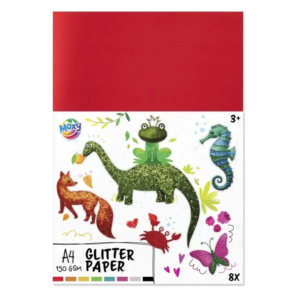 Hârtie glitter A4 150 g 8 coli Moxy 110002