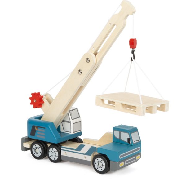 Camion cu macara din lemn Small foot 12639