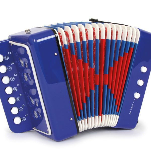 Acordeon Albastru din lemn pentru copii Small foot 3318