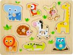 Puzzle Zoo Mates din lemn Small foot 4763