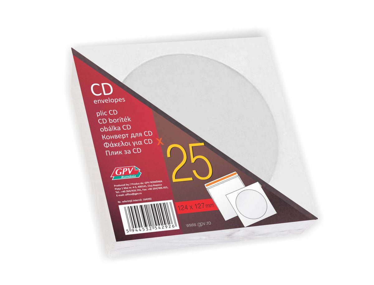 Plicuri CD alb set 25 buc