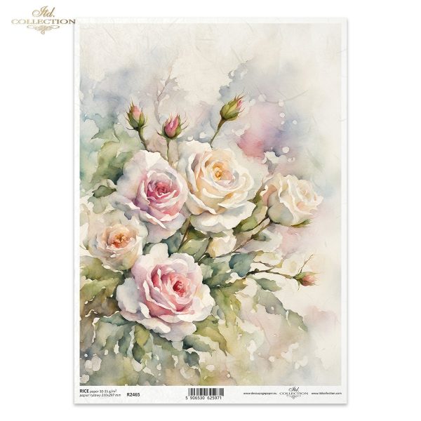 Hârtie de orez flori de vară ITD Collection R2465