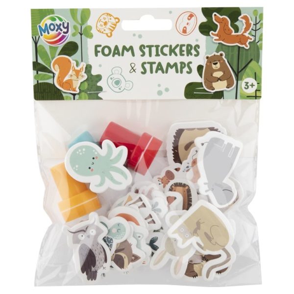 Set 3 ștampile tușate și stickere Moxy 100128