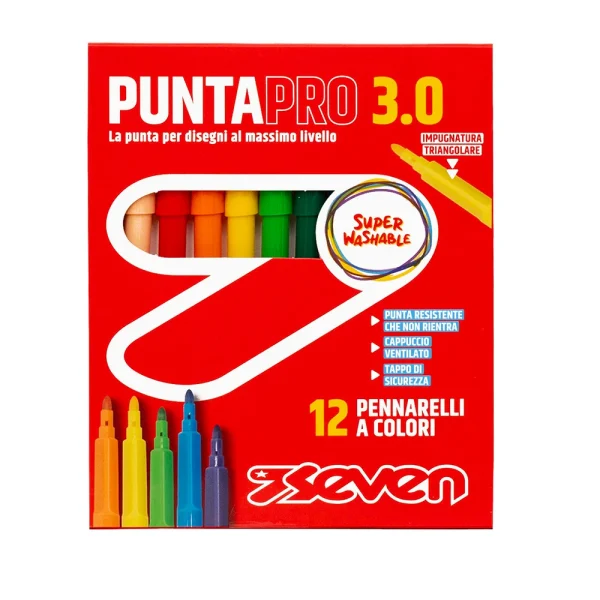 Set carioci colorate PuntaPro 3.0 Seven