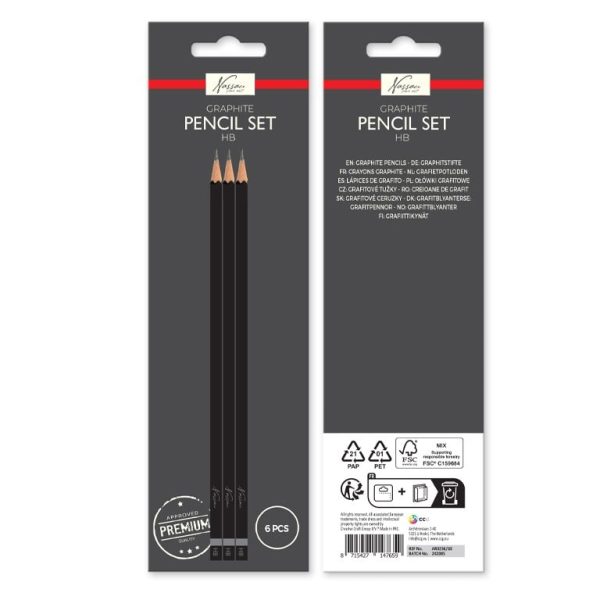 Set 6 creioane grafit HB Nassau AR0236/GE