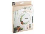Set broderie flori și albine 15 cm CraftID CR1734/GE