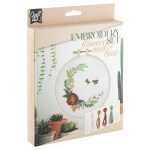 Set broderie flori și albine 15 cm CraftID CR1734/GE