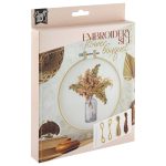 Set broderie vază cu flori 15 cm CraftID CR1735/GE