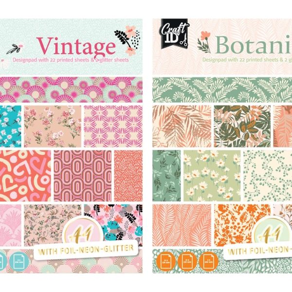 Bloc hârtie craft A4 design pad Vintage CraftID CR4038/GE