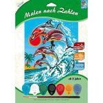 Pictură pe numere delfini in valuri Mammut 105034