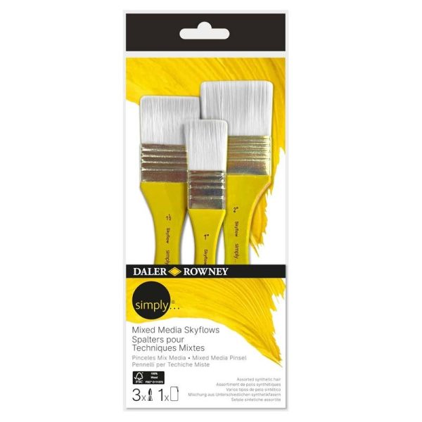 Set 3 pensule bidinea Mixed media Simply Daler Rowney 216650300