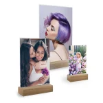 Display broșură acrilic cu bază din lemn Lebez 8100